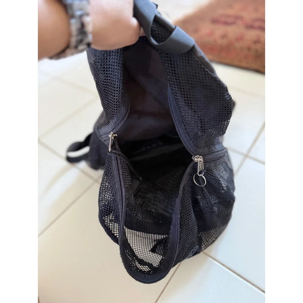 Vintage Nike Mesh Backpack Black Y2K Mini Backpack Sport Utility Bag‎